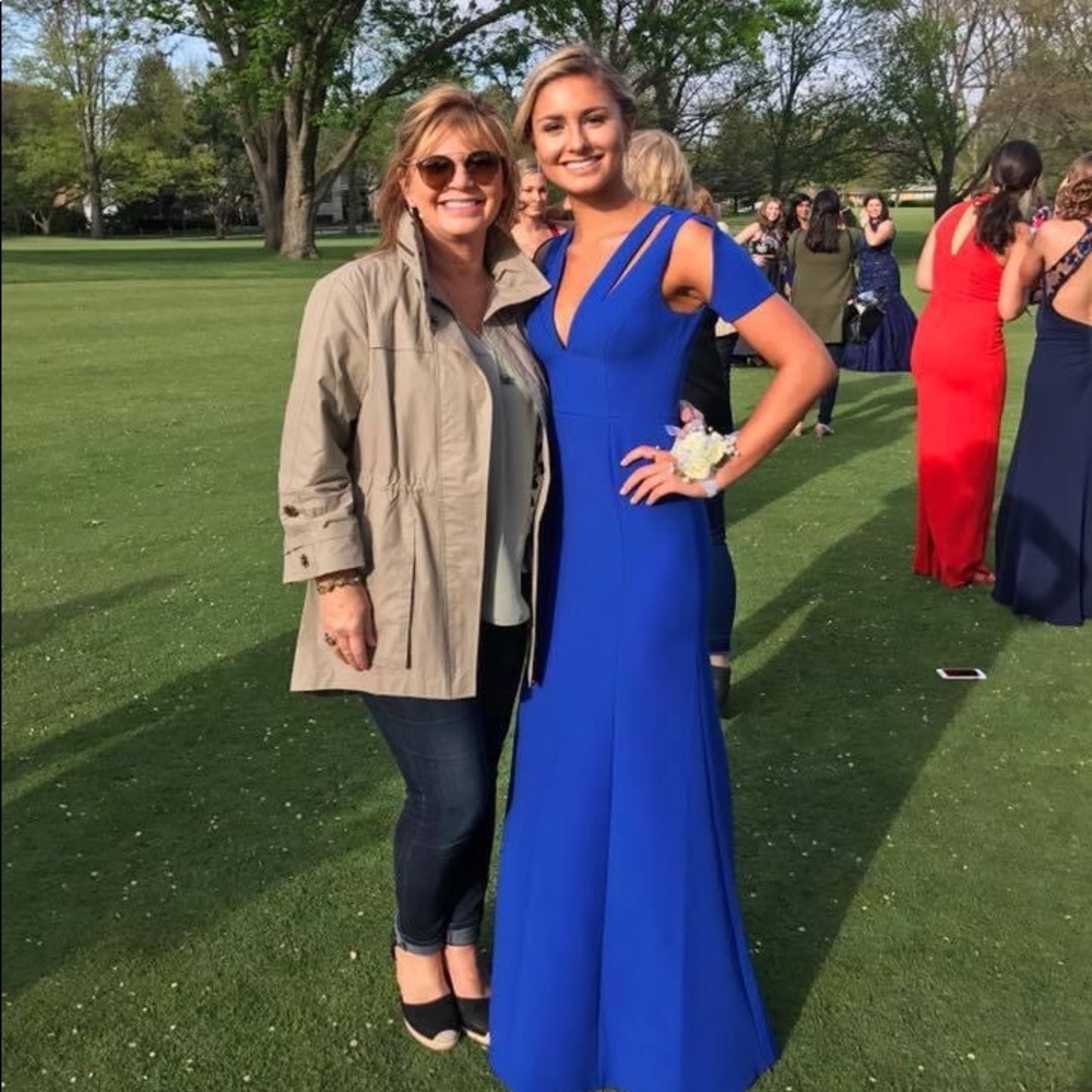 Blue BCBG evening gown